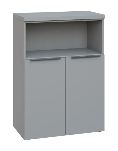 SIN 3 - 8DN kancelářská skříň, 2-dveřová/nika, 1120x800x400, šedá